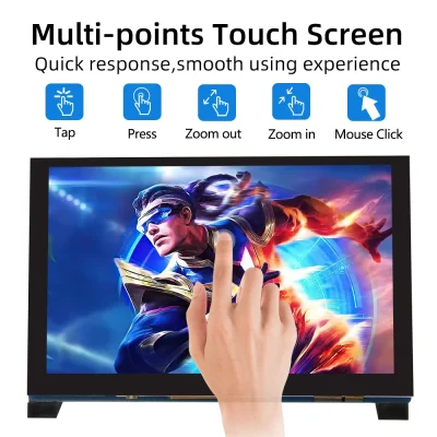 Raspberry Pi 5/4B/3B+/3B/3A+/2B/B+ 5-Point DSI Touch Screen Driver-Free 4.3/5/7 Inch 800×480 LCD Display Screen for Raspberry Pi