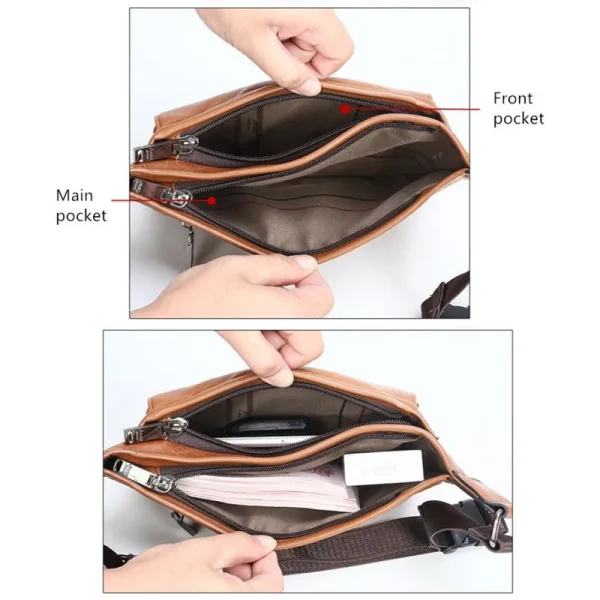 JEEPBULUO Men Waist Bag Pack Casual Functional Money Phone Belt Bag Male unisex  Sling Bag for Belt Leather Hip Bag Chest
