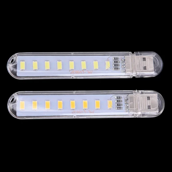 Mini Portable USB LED Book Light DC5V Ultra Bright Reading Book Lamp 8leds Lights For Power Bank PC Laptop Notebook