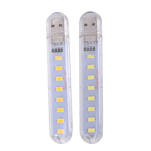 Mini Portable USB LED Book Light DC5V Ultra Bright Reading Book Lamp 8leds Lights For Power Bank PC Laptop Notebook