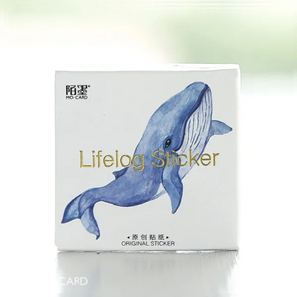 45pcs/pack Kawaii Whale Label Stickers Decorative Stationery Stickers Scrapbooking DIY Diary Album Stick Label School Supplies