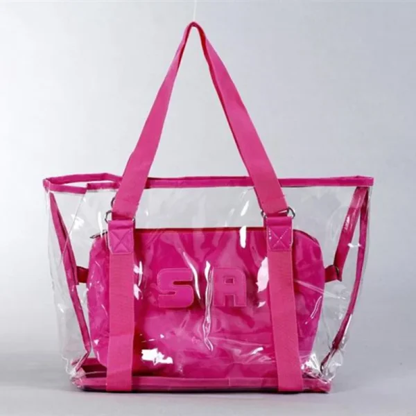 Candy color Transparent Bags Summer Package PVC clear Beach Bag Jelly Bag Crystal Shoulder Bag Women Handbag drop shipping