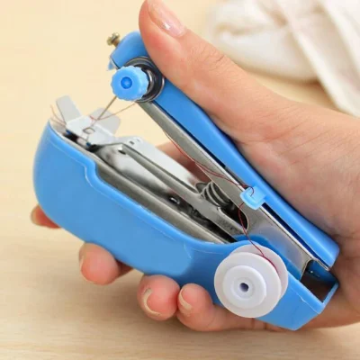 1pc Portable Mini Manual Sewing Machine Simple Operation Sewing Tools Sewing Cloth Fabric Handy Needlework Tool LYQ