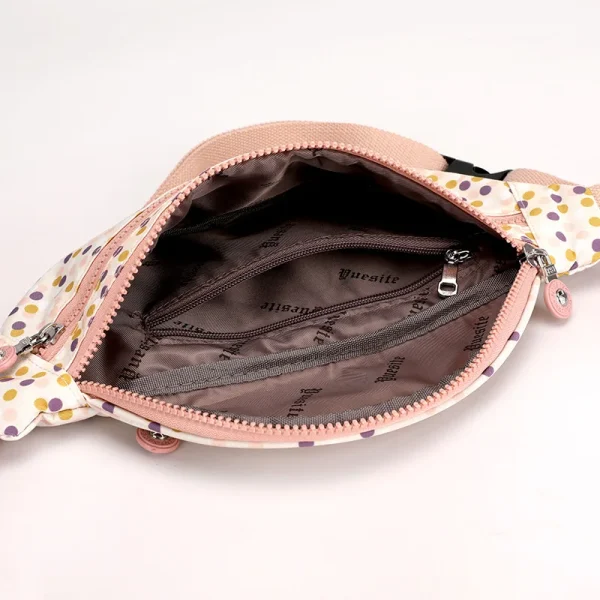 Fashion Nylon Waist Bags for Women Polka Dot Belt Bag Korean Style Hip Bum Bags Female Purse Ladies Belly Pouch for Phone Coins