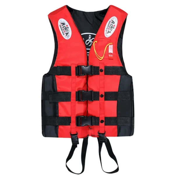S -XXXL Swimming Boating Life Jacket Skiing Vest Survival Suit Outdoor Polyester Life Jacket for Adult Children with Whistle