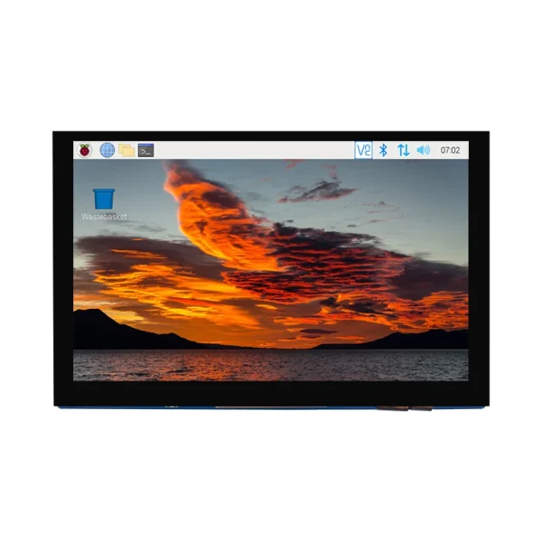 Raspberry Pi 5 Inch DSI LCD Capacitive Touch Screen 800x480 MiPi Display for RPi 5 4B 3B+ 3B Monitor with Holder