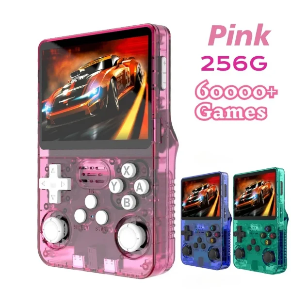 BOYHOM 256G/128G/64G R36S ARKOS Retro Handheld Game Console 3.5'' IPS screen,Portable Pocket Game Player for children gift