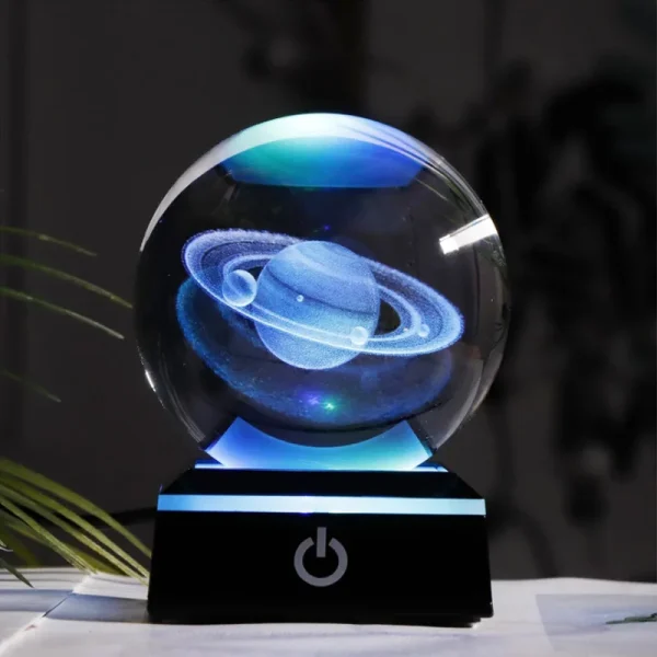 3D Crystal Ball Laser Engraved Planet Crystal Ball Solar System Globe Astronomy Gift Birthday Gift Glass Sphere Home Decoration
