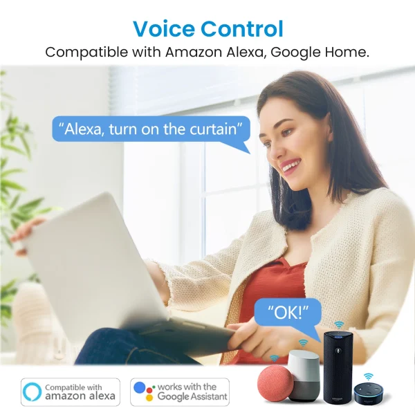 Tuya Smart Life EU WiFi Roller Shutter Curtain Switch for Electric Motorized Blinds with Remote Control Google Home Aelxa Echo