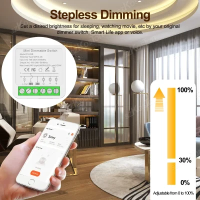 Tuya WiFi/ZigBee Smart Dimmer Switch Module Light Switch AC110-240V DIY Switches Smart Life APP Works with Alexa Google Home