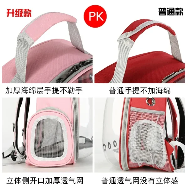 Cat Bags Pet Backpack Go Out Portable Transparent Space Capsule Pet Bag Go Out Cat Supplies Breathable Backpacks