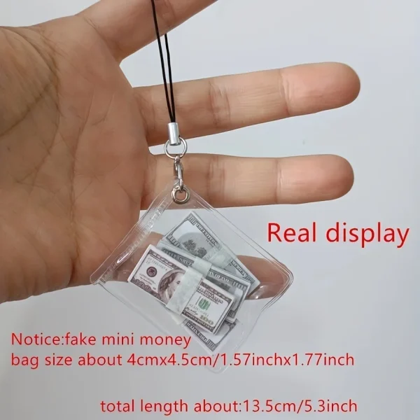 Unique Handmade Mini Money Bag Keychain: Perfect Gift