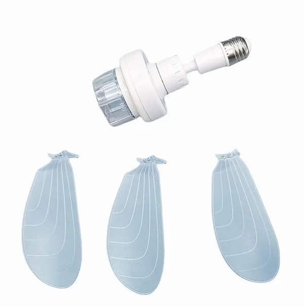 Home E27 Base Ceiling Fan 18W High Wind Power Detachable Fan Blades Universal Swivel Head Ceiling Fan