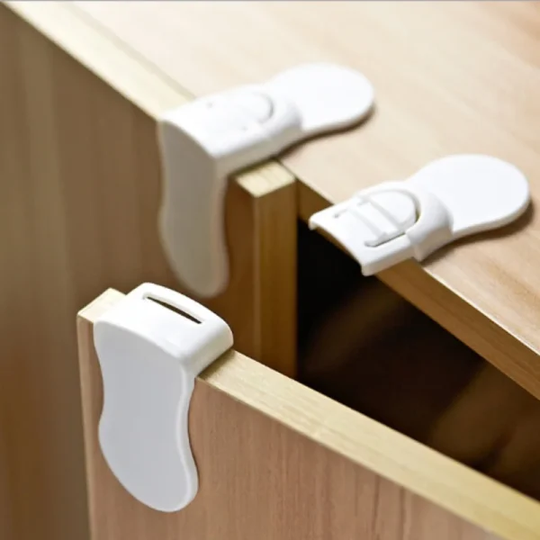 Home Baby Safety Locks Drawer Lock Anti-Pinching Hand Cabinet White Drawer Locks Refrigerator Lock Buckle Children Protection