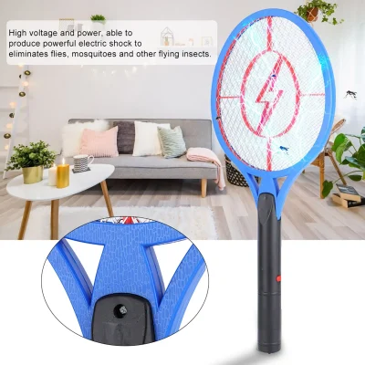 Electric Mosquitos Killer Fly Insect Bug Bat Handheld Mosquito Swatter Racket Three-layer Safe Pest Control Bedroom Tool