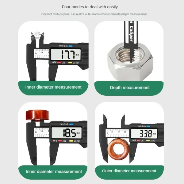 LCD Display 150mm Electronic Digital Caliper Vernier Calipers Gauge Micrometer with Storage Box for Mechanical Component Measure