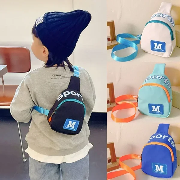 New Children Chest Bag Boy Fashionable Shoulder Diagonal Straddle Bag Girl Travel Bags Cartoon Waist Bags Lightweight Casual Bag