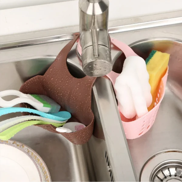 Kitchen Sink Drain Rack Shelf Sponge Storage Holder Hang Sink Basket Bag Soap Dish Drainer Organizer Gadget Bathroom Accessories