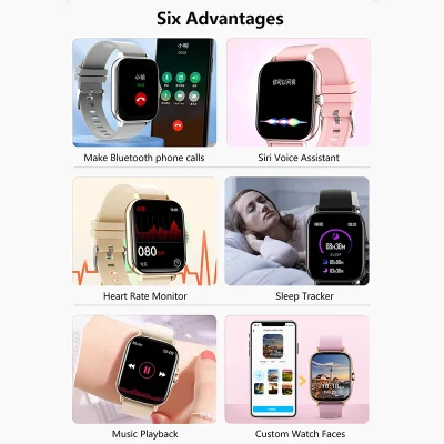 1.83” Sports Smart Watch Fitness Clock Health Monitor Waterproof Smartwatch Wireless Call Watches for Men Women IOS Xiaomi 2025