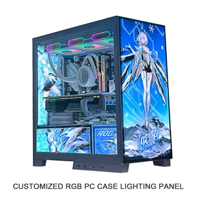 Customize Computer Case RGB Lighting Panel ARGB MOD VGA Side Backplate Cover,PC Cabinet PSU Plate 5V 12V Colorful AURA SYNC