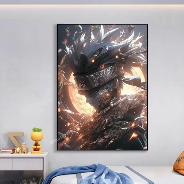 Naruto Naruto Decorative Painting Bedroom Cartoon Anime Kakashi Poster Hanging Painting Dormitory Room Decoration Mural Painting
