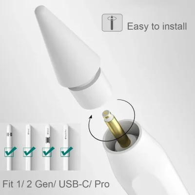 애플펜슬 펜촉 Official Replacement Tips for Apple Pencil 1st/2nd Gen iPencil Nibs No Wear Out Upgraded for iPad Pro Pencil 2/1 G