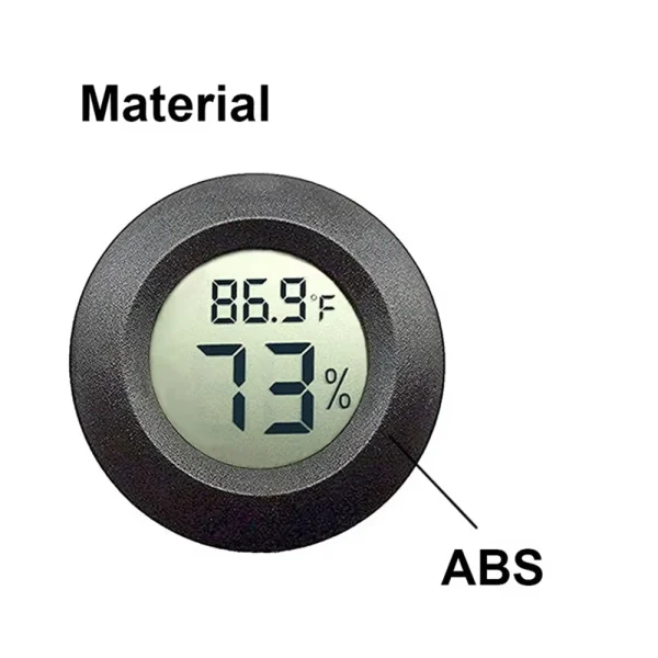 2/4 Pcs Mini Hygrometer Thermometer Fahrenheit or Celsius Meter Digital LCD Monitor Indoor Room Round Humidity Temperature Gauge