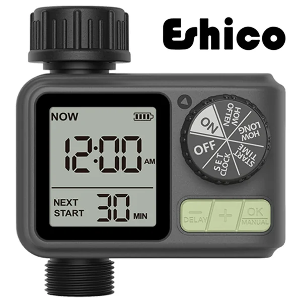 Eshico HCT-M05 Automatic Water Timer 2024 Eshico Newest Sprinkler Smaller and Easy to Installation 4.72 x 3.94 x 2.56 inches