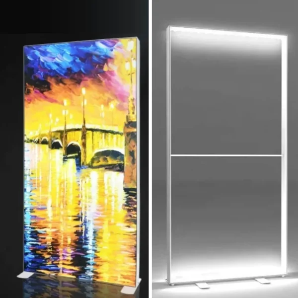Free Design Aluminum LED Advertising Light Box for Outdoor Trade Exhibition Decor & Shopping Mall Advertising Supplies 1x2m