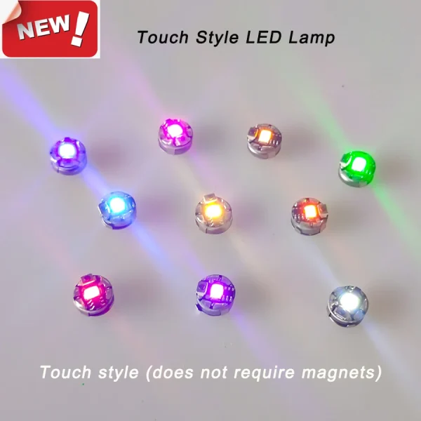 2pcs Miniature Wireless Light Model Super Bright Single Lamp with Press Button for Diy Model Making/Cars/Robots/Decor/Diorama