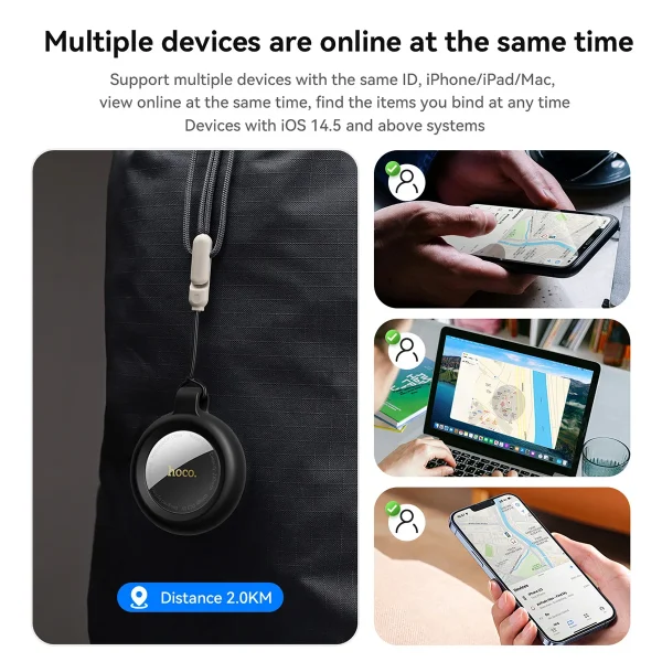 E100 GPS AirTag Based on Apple Find My Anti-Lost Device With Case Tracker Sound Located Reminder Alarm Car Pets Keychain Finder