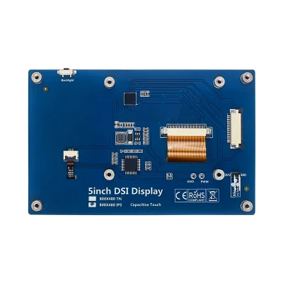 Raspberry Pi 5 Inch DSI LCD Capacitive Touch Screen 800×480 MiPi Display for RPi 5 4B 3B+ 3B Monitor with Holder