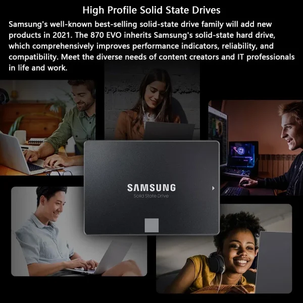 SAMSUNG SSD 870 EVO 1TB 2TB 250GB 500GB Internal Solid State Disk HDD Hard Drive SATA3 2.5 inch Laptop Desktop PC MLC disco duro