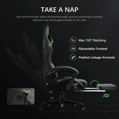 Cheapest DDP License Tarok Pro Chair Cadeira Gaming Italian Office Chair Black Green Razer Gaming Chair with Footrest