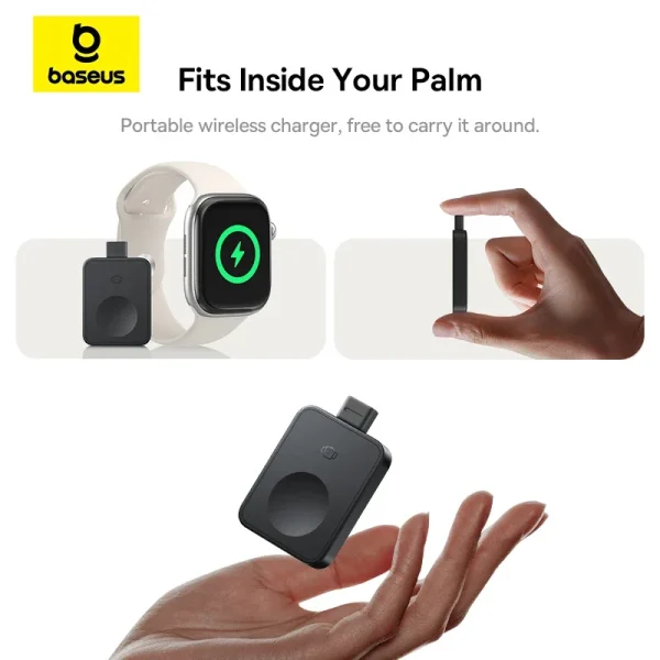 Baseus Mini Magnetic Wireless Charger For E-Watch 2.5W For Apple Watch S1-S10 Series SE Series Ultra Series