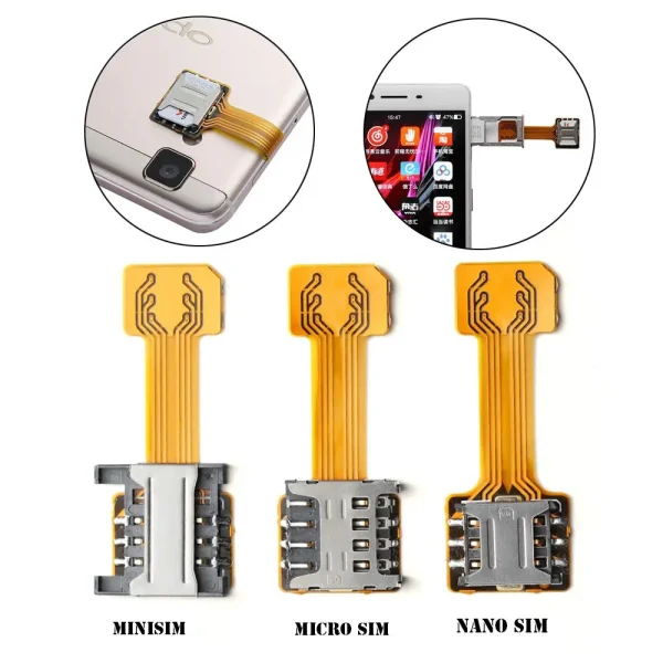Universal TF Hybrid Sim Slot Dual SIM Card Adapter For DIY Micro SD Extender Nano Cato Android Phone All Dual SIM mobile phone