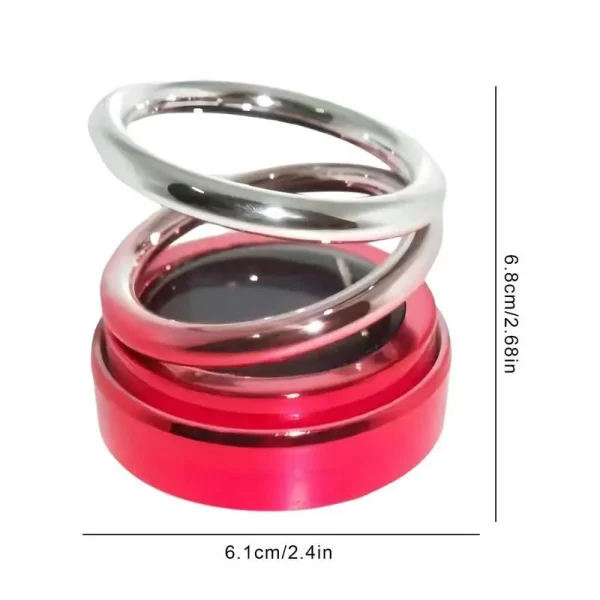 Car Perfume Diffuser Rotating Solar Air Freshener Double-ring Aromatherapy Diffuser Scent Car Decoration Interior Accessories