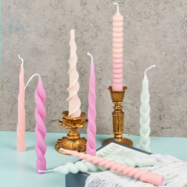 For fun DIY Long Strip Church Candle Mould Irregular Shape Candle Silicone Mold Candlelight Dinner Handmade Candle Making Mold