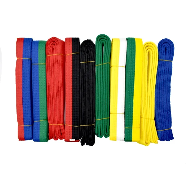 Taekwondo Colored Ranking Belts Cotton Martial Arts Judo Karate TKD Aikido Uniform Belt Kids Adult FREE EMBROIDERY NAME