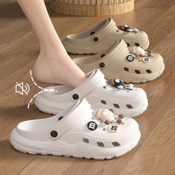 Cartoon Charms Clogs Eva Soft Summer House Slippers Women's Sandals Slipper Man Shoes Kids Indoor Slipper