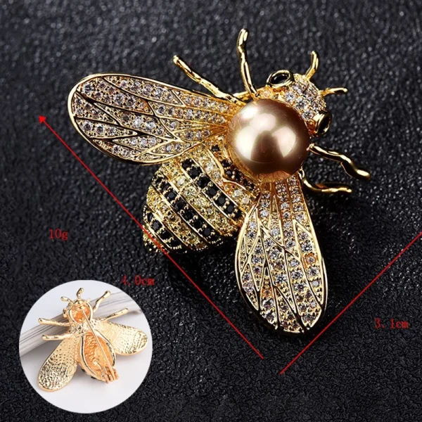 1PC Insect Series Brooch Women Delicate Little Bee Brooches Crystal Rhinestone Pin Brooch Jewelry Gifts For Girl 2023