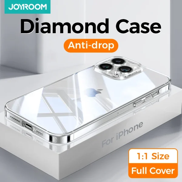 Joyroom Phone Clear Case For iPhone 16 15 14 Pro Max Lens Protection Transparent Cover PC Anti-Yellow Case For iPhone 16 Pro Max