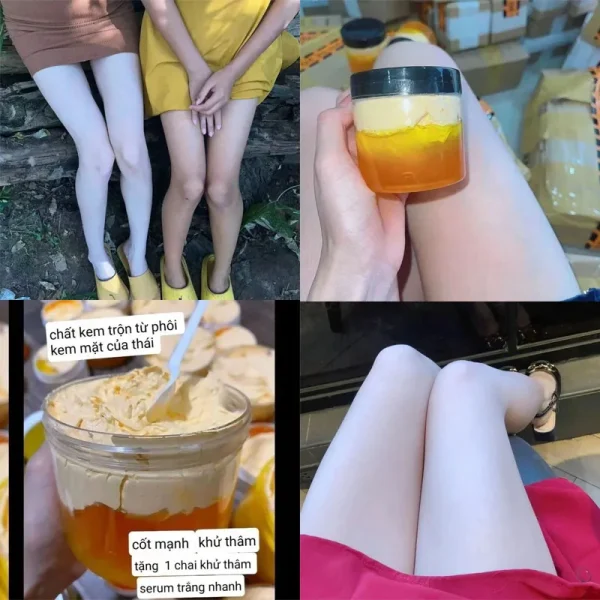 Vietnam Body Whitening Clean, Hydrating, Moisturizing And Bright White Kem Body Cot Thai Sieu Trang Thom, Tham Nhanh 200G