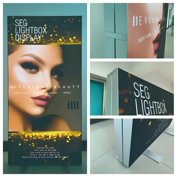 Free Design Aluminum LED Advertising Light Box for Outdoor Trade Exhibition Decor & Shopping Mall Advertising Supplies 1x2m