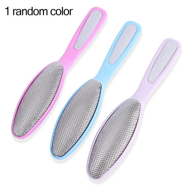 Double-headed Foot Grinder Stainless Steel Foot Rubbing Board Grindstone Foot Scrubbing Brush Dead Skin File Pedicure Remover