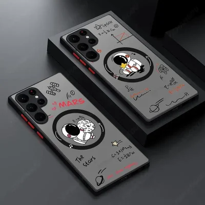 Magnetic For Magsafe Astronaut Case For Samsung Galaxy S23 S22 Ultra S22 Plus S21 S20 FE S24 Ultra Slim Hard PC S25 Edge Cover