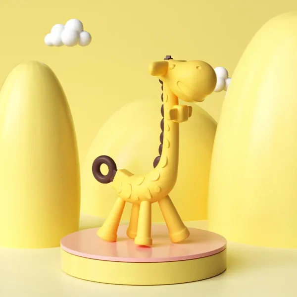 Food Grade Baby Molar Teether Silicone Giraffe Teethers Cartoon Teething for Babies Relief Gums Pain Toys Newborn Essentials
