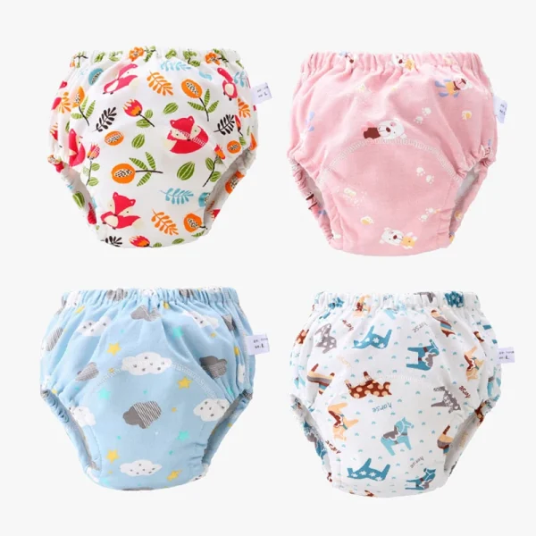Baby Waterproof Reusable Training Pants 6 Layer Cotton Baby Diaper Infant Shorts Nappies Panties Nappy Changing Underwear Cloth