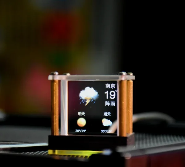 WIFI translucent desktop small TV weather forecast clock date stock birthday gift table for boyfriend friends
