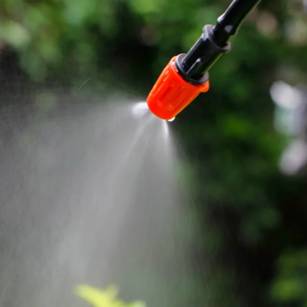 Adjustable Mist Nozzles With 4/7mm Hose Black Tee Joint Garden Irrigation Sprinklers Cooling Humidification Atomization Nozzles